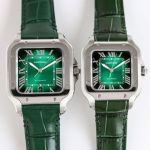 CARTIER Replica Watch Best Edition with 9015 Movement Green Italian Cowhide Leather Watch Strap 47.5mm/35.1mm Watch